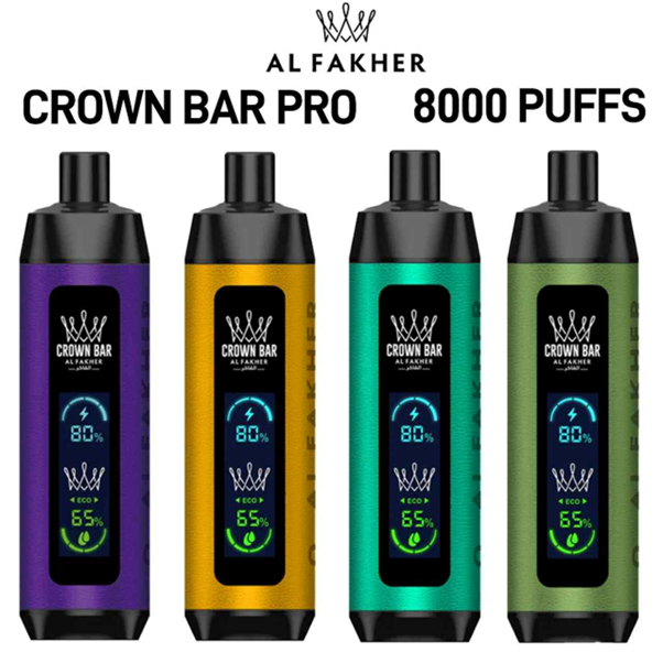 REDEFINING LUXURY VAPING IN EVERY PUFF WITH THE CROWN BAR AL FAHKER PRO 8000: